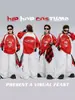 Ropa de Calle de Baile Urbano para Niños Niños Hip-Hop Festivo Rojo No. Traje de 7 piezas para Niños Hip-Hop Atuendo de Año Nuevo para Actuación