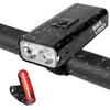 Amazon Mountain Front Light 2T6 Luz forte Luz de bicicleta Carregamento USB com exibição de energia Luz de advertência transfronteiriça