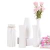 Vaso de Cerâmica Pequeno Fresco Hidropônico Vidro Transparente Arranjo de Flores Simples Branco Moderno Escandinavo Sala de Estar Decoração de Casa Enfeites