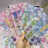 Nova papelaria fofa Chiikawa, marcador de página magnético, ímã de geladeira longo, marcador de página de desenho animado, papelaria para estudantes