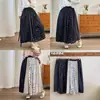 12392 Falda Patchwork para Mujer, Nuevo Estilo Primavera, Diseño Holgado Vintage con Sentido Artístico, Falda de Longitud Media