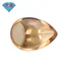 Huagang Gema Forma de Pera Plana Lisa Zircón Champagne Piedra Suelta Zircón Artificial Superficie Lisa Gota de Agua Diamante Suelto Al por Mayor