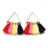Pendientes de Aro Metálico con Borla de Abanico de Colores Accesorios para el Cabello Accesorios Colgantes Hechos a Mano DIY Colgante para Llave Colgante Pequeño