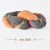 Ovillo de hilo de lana y alpaca de grosor medio con degradado de color para tejer a mano con ganchillo y agujas de tejer, para suéteres, gorros y bufandas.