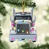 Enfeites de Natal Caminhão Entusiastas de Carros Festa de Natal Decorações Penduradas Motorista Decoração de Natal Pingente Acrílico Plano