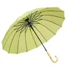 Paraguas Antitormenta, Fresco y Sencillo, Color Degradado, Mango Largo, Doble Propósito para Sol y Lluvia, Recubrimiento Negro Minimalista, Protección UV, Paraguas Recto con Mango Curvo