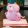 Cobertor de travesseiro desenhos animados dois-em-um de dupla finalidade multifuncional animal travesseiro colchão de escritório almofada de ar condicionado cobertor pode adicionar LOGO