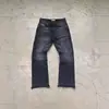 AliExpress Wish Moda Outono 2026 Jeans Lavado Vintage Desgastado Calças Compridas Casuais Tendência High Street Americana