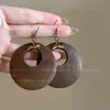 Pendientes Geométricos de Flor de Ratán Estilo Resort de Playa, Pendientes de Lujo Ligero y de Gama Alta, Pendientes Bohemios de Moda y Personalizados