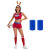 Baloncesto Femenino Transfronterizo Fútbol Salón Auto Show Top Shorts Tocado Traje de Animadora de Tres Piezas