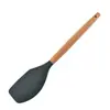 Venta al por mayor de fábrica Amazon Juego de utensilios de cocina de silicona con mango de madera Juego de 11 piezas Utensilios de cocina Olla para cocinar Pala Cuchara