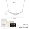 Colar de Moissanite colar de prata de lei 925 com rosto sorridente para mulheres, corrente de clavícula moderna e simples, simples e elegante, moderno e versátil