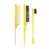 Peine para el cabello juego de tres piezas peine para el cabello cepillo para cejas de doble cabeza cepillo para controlar el borde cepillo para cabello roto peine de aguja de acero cola puntiaguda peine de maquillaje