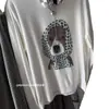 Lenço Divertido Retrô Americano Estampa de Cachorro Ombro Caído Floco de Neve Algodão Solto Visual Emagrecedor Versátil Camiseta de Manga Longa Top Feminino