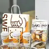 Panadería Panadería Bolso Llamativo Bolso de Mano Empaque para Llevar Bolsa para Tostadas Comercial Bolsa de Empaque de Papel Kraft Logo Personalizado