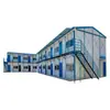 Fábrica de Guangzhou Casas Integradas de Dois Andares Estilo K, Casas Móveis Desmontáveis, Dormitórios Personalizáveis para Canteiro de Obras
