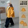Tops Yojia para Meninas Outono 2024 Novo Estilo Celebridade da Internet Impermeável Roupas Infantis Tops Tops Infantis Roupas de Outono