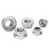 Tuerca de brida de acero inoxidable 304/201/316 GB6177 tuerca de brida dentada M3M4M5M6M10M12M16