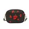Fresco y Dulce Moderno 2026 Elegante Nueva Moda Lindo Estampado de Cerezas Bolso de Hombro Único Bolso Cruzado Pequeño Cuadrado