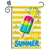 Popular Bandera de Jardín de Lino de Amazon Fresca de Verano Decoración de Patio Producto Nuevo Cachorro Paleta de Hielo Sol Venta Directa del Fabricante