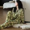 Pijama feminina atacado transfronteiriço primavera e outono novo algodão imitação manga comprida senso de alta qualidade doce casual fofo roupa de casa terno