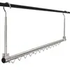 Innovador Tendedero de Colchas para Balcón, Tendedero de Ropa de Acero Inoxidable 304, Barra Retráctil para Ropa sin Taladro, Red Antirrobo Simple