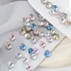Decoración de Uñas Cuadradas Gruesas de Moda Diamante Deslumbrante Nido de Pájaro Corte Fondo Puntiagudo Cuadrado Irregular Pedrería para Uñas