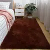 Alfombra de Felpa Larga Estilo Ins para Dormitorio junto a la Cama, Alfombrilla Antideslizante para Sala de Estar con Mesa de Café y Sofá, Aislante Frío para Pies junto a la Cama
