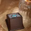 Anillo Abierto Ajustable con Forma de Moño de Zircón Turquesa Azul Nano para Mujer, Anillo de Dedo Índice de Lujo Ligero de Gama Alta de Nicho