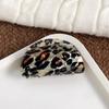 Clip con estampado de leopardo retro para mujer, novedad de 2024, popular accesorio para el cabello cuadrado grande con clip de tiburón