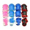 Joelheiras e cotoveleiras espessas para crianças, conjunto completo de protetores de scooter, patins, combinação de 6 peças