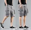 Shorts de trabalho de verão masculinos, calças casuais largas, calças masculinas da moda estilo coreano, shorts hip-hop com múltiplos bolsos