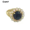 MPR079 nuevo estilo retro multicolor piedra natural malaquita amatista ojo de tigre piedra gema redonda anillo de mujer