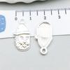 1 nuevo colgante colgante serie copo de nieve muñeco de nieve navideño plateado brillante accesorios para collar pulsera DIY