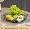 Nova bandeja grande de frutas para uso doméstico, bandeja de exibição de frutas para mesa de centro de sala de estar de luxo leve, bandeja para lanches de frutas secas, bandeja de recepção