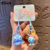 Llavero Auténtico de Stitch Dibujo Animado Lindo Exquisita Muñeca Llavero de Pareja Cadena para Teléfono Colgante de Bolso Pequeño Regalo