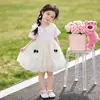 Vestido de Verano para Niña 2026 Nuevo Estilo Vestido Delgado de Manga Corta para Niños Vestido de Princesa Atuendo de Verano Vestido con Cuello de Muñeca