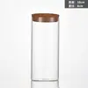 Frasco Sellado Simple de Vidrio de Borosilicato para Frutas Secas y Snacks, Tarro de Té para el Hogar con Tapa de Corcho, Frasco de Vidrio Transparente al por Mayor