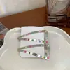 Pinza para el Cabello de Aceite de Lunares Coloridos de Moda con un Clip Lateral Metálico Plateado de Alta Gama