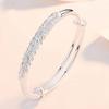 Pulsera de Pavo Real para Mujer, Pulsera de Plata Tallada Plateada, Joyería de Estilo Antiguo, Joyería de Plata, Pulsera Abierta al por Mayor