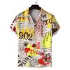 Estilo Nuevo de Verano 2026 Playa Europea y Americana Impresión Digital 3D Moda Hawaiana Holgada Casual Camisa de Manga Corta para Hombre