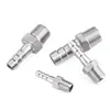Conector de púas con rosca macho de acero inoxidable 304 para manguera de cuero/manguera hexagonal/manguera de agua/conector de manguera de cuero 2 3 4