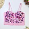 Europeu e americano estilo colete estilo nicho Pure Desire nightclub tubo top frisado diamante brilhante hot girl sling fora vestir Holiday Carnival top fashion