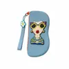 Bolsa de Silicona para Gafas de Dibujos Animados Lindos con Asa, Estuche Portátil para Gafas, Bolsa de Almacenamiento para Gafas de Sol, Bolsa a Prueba de Polvo, Venta Directa del Fabricante