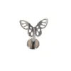 F136 Libro Rojo Médico Pequeño Mariposa Hueca Pantalla de Titanio para Oreja Uña de Hueso de Oreja Temperamento Artístico Joyería de Mariposa para Mujer