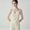 Nueva colección de otoño e invierno: suéter de cachemira pura para mujer, camisola de punto con cuello en V, capa interior, ajustado, suéter cálido, corte slim