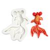 6 molde de silicona para azúcar de dinero de cobre uniforme DIY estilo chino Xiangyun carpa chocolate pastel horneado decoración molde