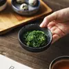 Prato de tempero para churrasco estilo japonês prato de vinagre prato de molho prato de molho molho para mergulhar tamanho pequeno prato pré-refeição prato pequeno de cerâmica nórdica