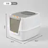 Bandeja de arena para gatos extragrande, tamaño gigante, completamente cerrada, inodoro para gatos anti-salpicaduras, a prueba de olores, esterilizante y desodorizante, artículos para mascotas para comercio transfronterizo