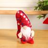 Venta caliente de comercio exterior, Día de la Independencia de EE. UU., muñeca decorativa con forma de estrella de cinco puntas, postura sentada, muñeca sin rostro, adornos de escritorio para festivales de peluche